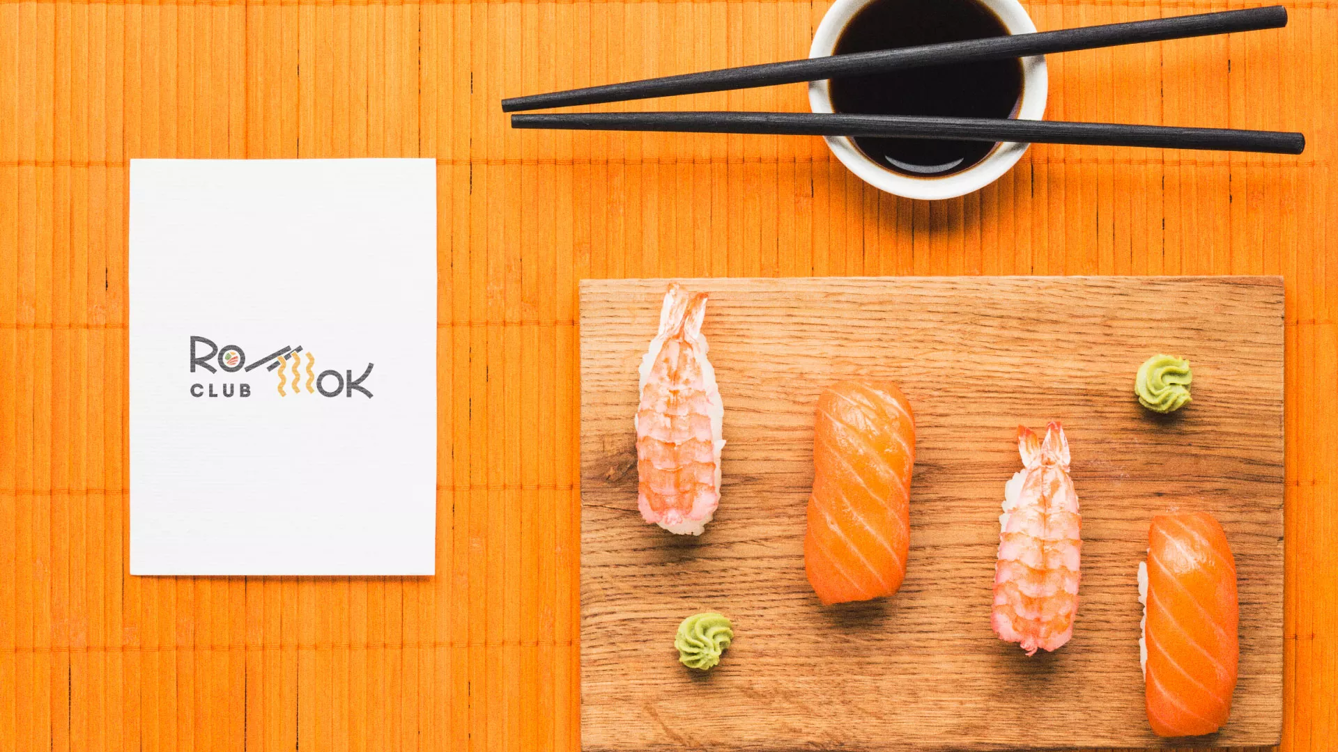 Создание логотипа суши-бара «Roll Wok Club» в Почепе